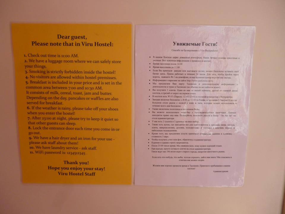 Informacja Hostel Viru Backpackers