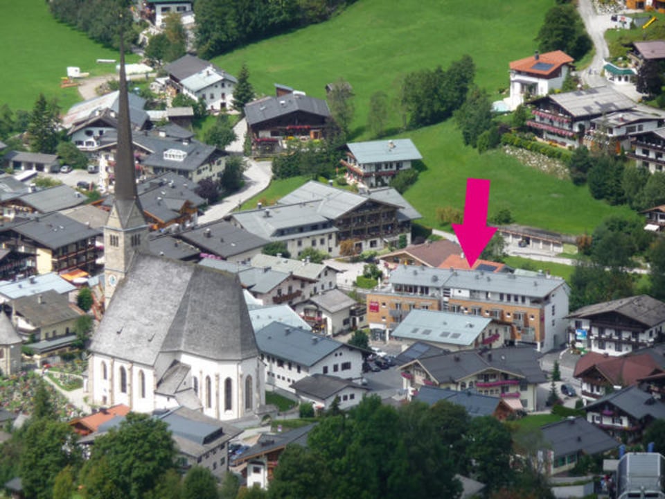 Das Haller von der Gondel aus AlpenParks Hotel Maria Alm