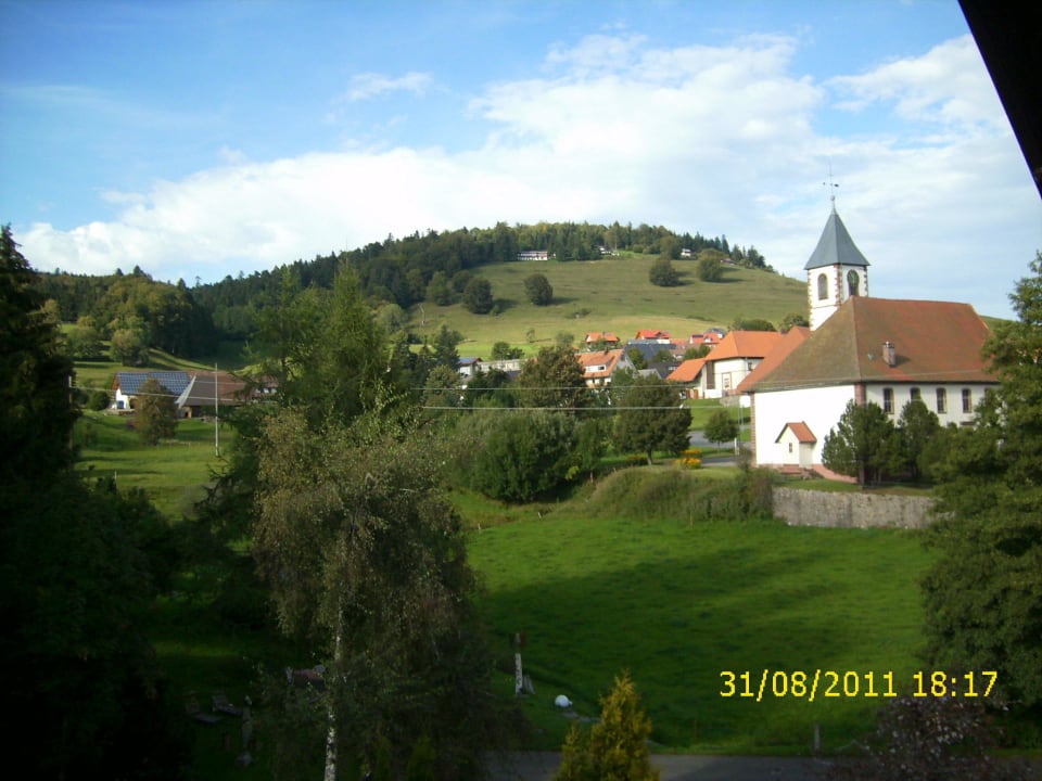 Blick aus unserem Zimmer Landhotel Mühle zu Gersbach