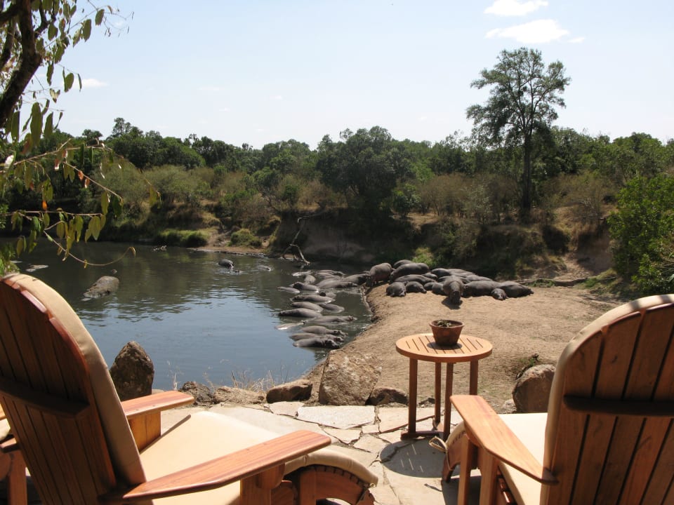 Aussichtsterrasse am Hippo Pool Mara Bush Camp - Private Wing