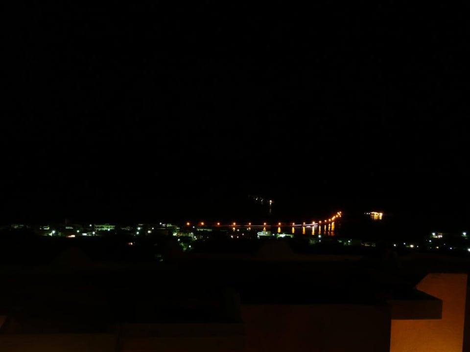 Nachtaussicht vom Balkon Elounda Residence Resort & Waterpark