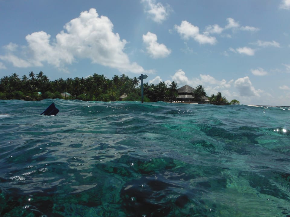 Blick von Exit 4 zurück zur Insel Filitheyo Island Resort