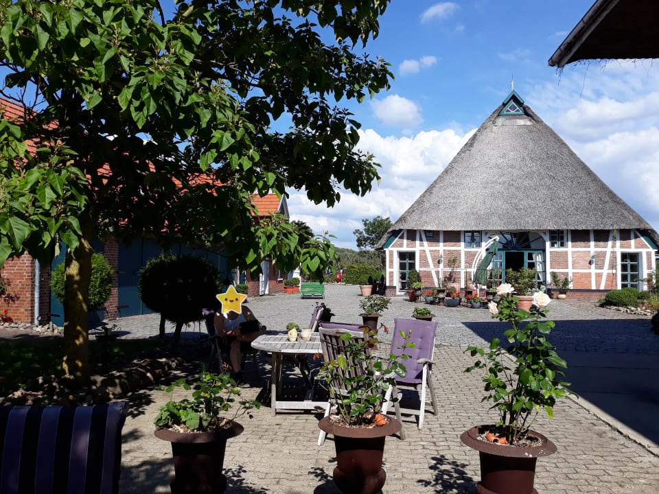 Gartenanlage Ferienwohnung Ferien in der Apfelscheune