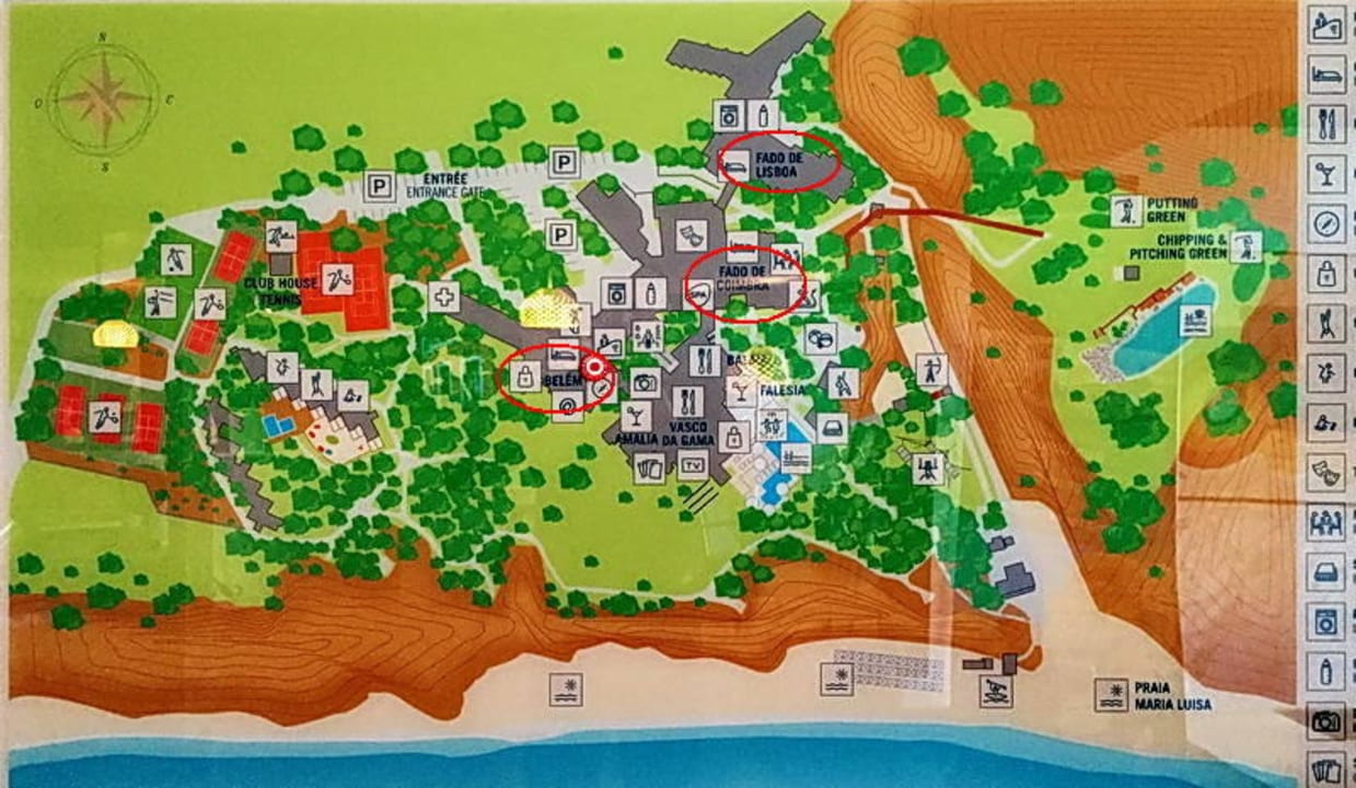 Übersicht Club: 3 Hotelbereiche Club Med Da Balaia