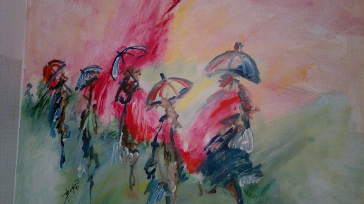 Malerei im Badezimmer Hotel Herzoghof