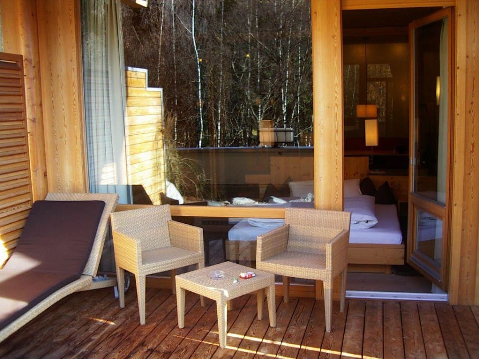 Terrasse vom Zimmer Naturhotel Waldklause