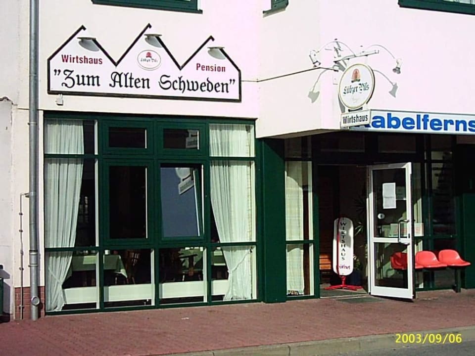 Eingang Pension Zum alten Schweden