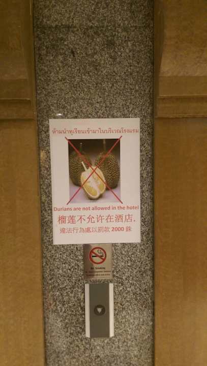 Stinkfrüchte verboten Hotel Mercure Chiang Mai