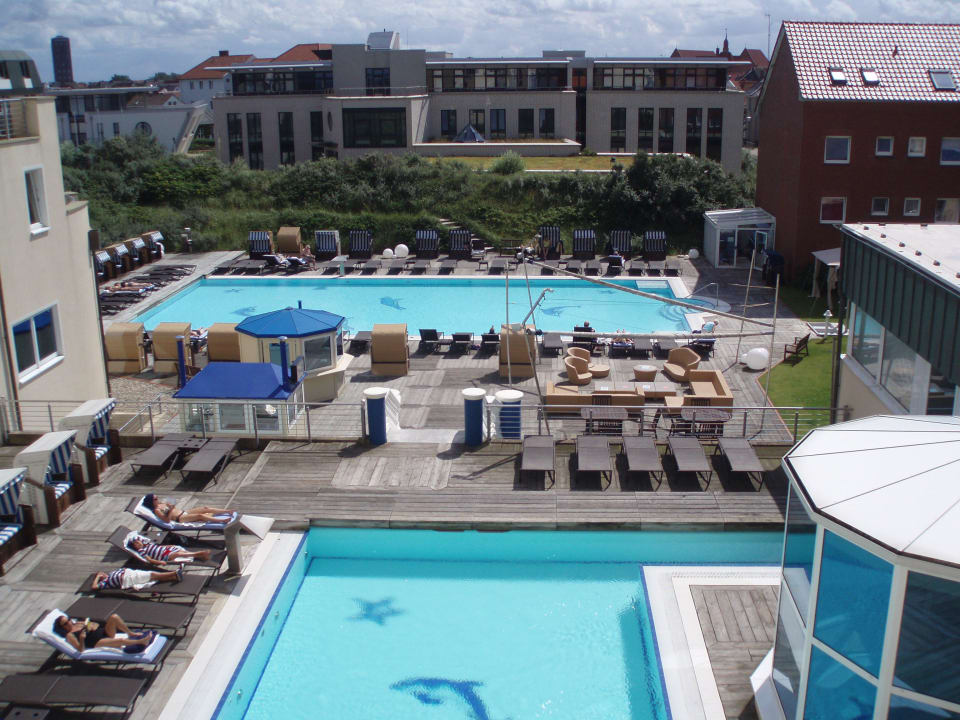 Ausblick vom Gang vor dem Zimmer Strandhotel Georgshöhe