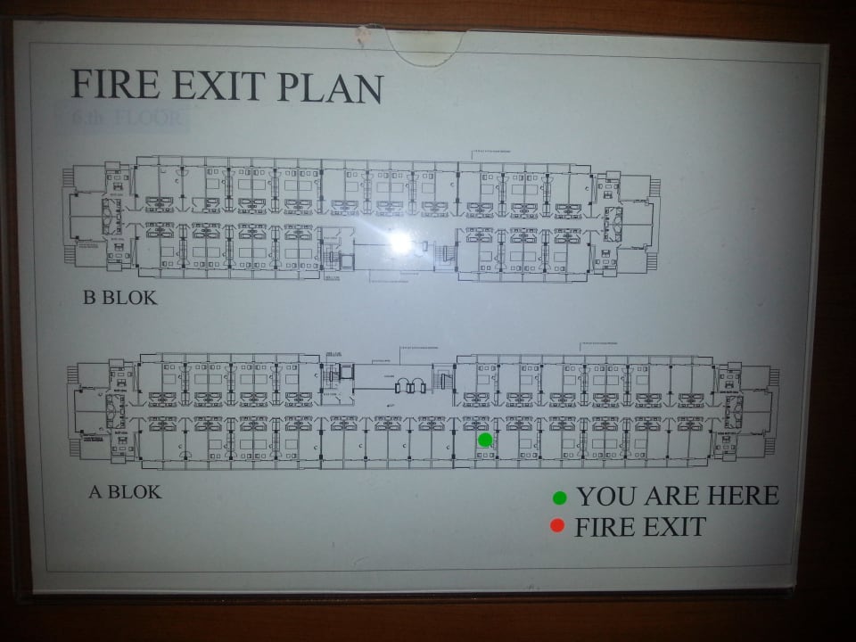 Wo soll man hin wenn es brennt???? Hotel Hedef Resort