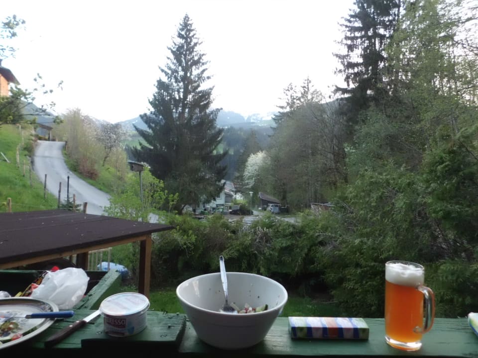 Abendliche Entspannung Hütte Waldheim