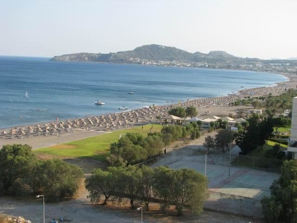 Sehenswerter Hotelausblick in Richtung Faliraki Olympos Beach Hotel