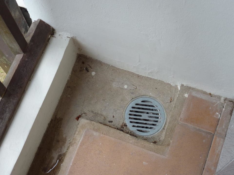 Abfluß auf dem Balkon - eher ein Dreckfang KC Grande Resort Koh Chang