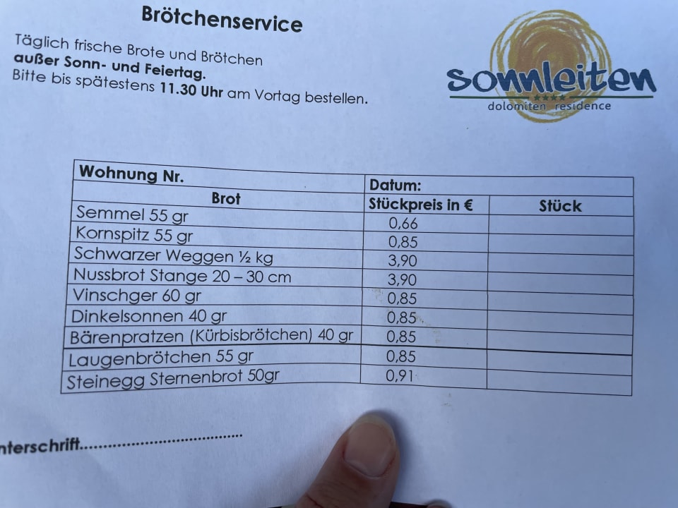 Gastro Sonnleiten Dolomiten Residence