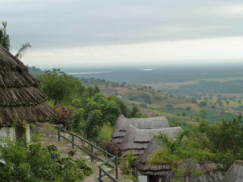 Blick gen QENP und weitere Bandas Kingfisher Lodge Kichwamba