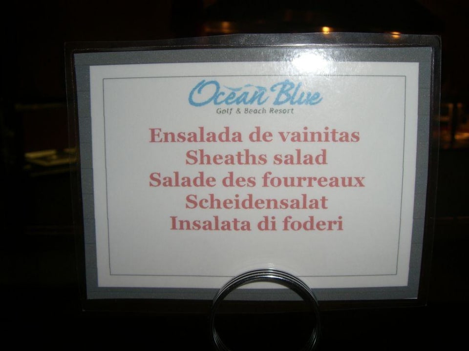 Lustige Übersetzung am Buffet Ocean Blue & Sand
