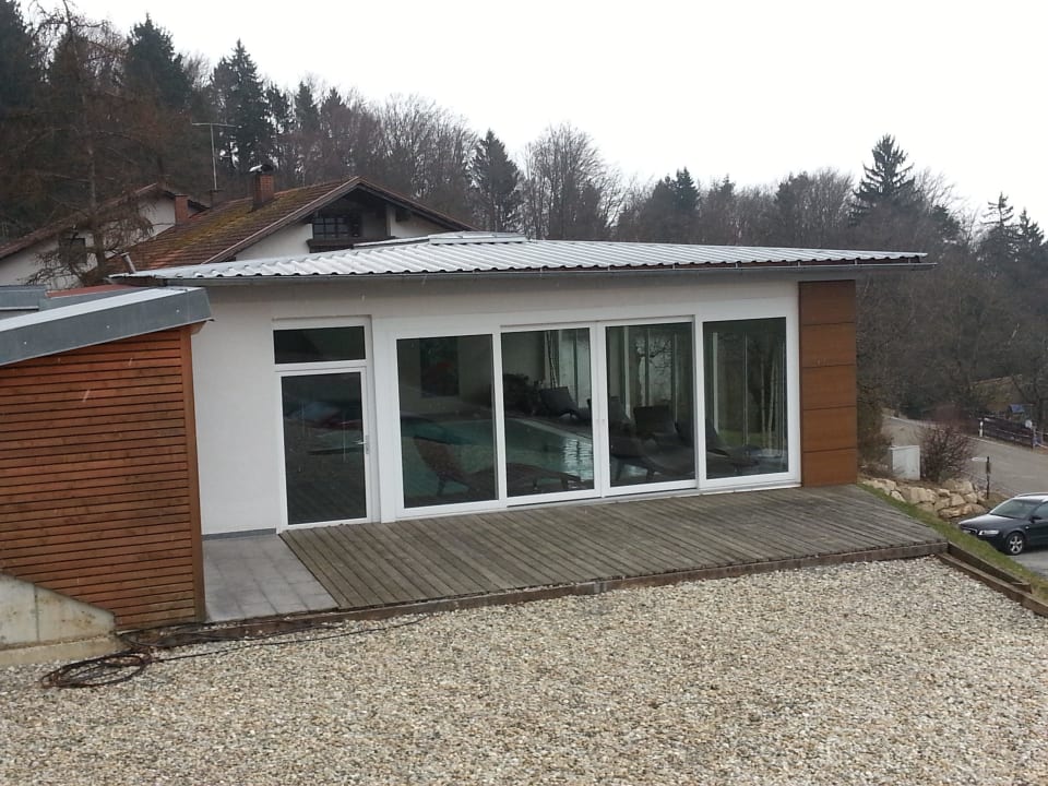 Blick auf Schwimmhalle Thula Wellnesshotel Bayerischer Wald