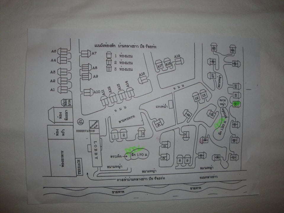 Lageplan Baan Klang Aow Beach Resort