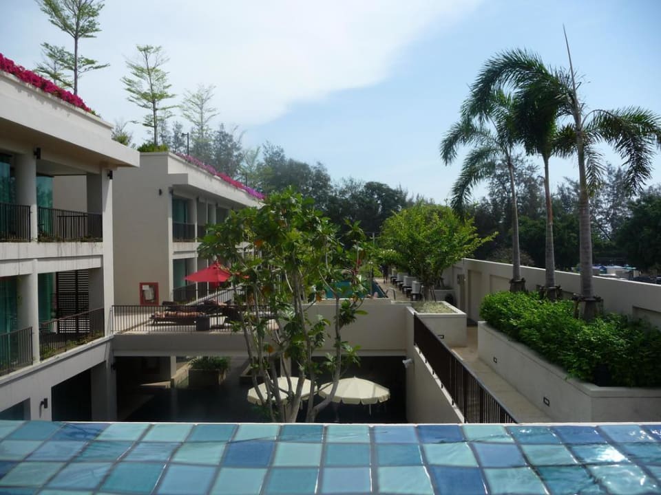 Ausblick vom oberen Pool Hotel Tara Mantra Cha Am