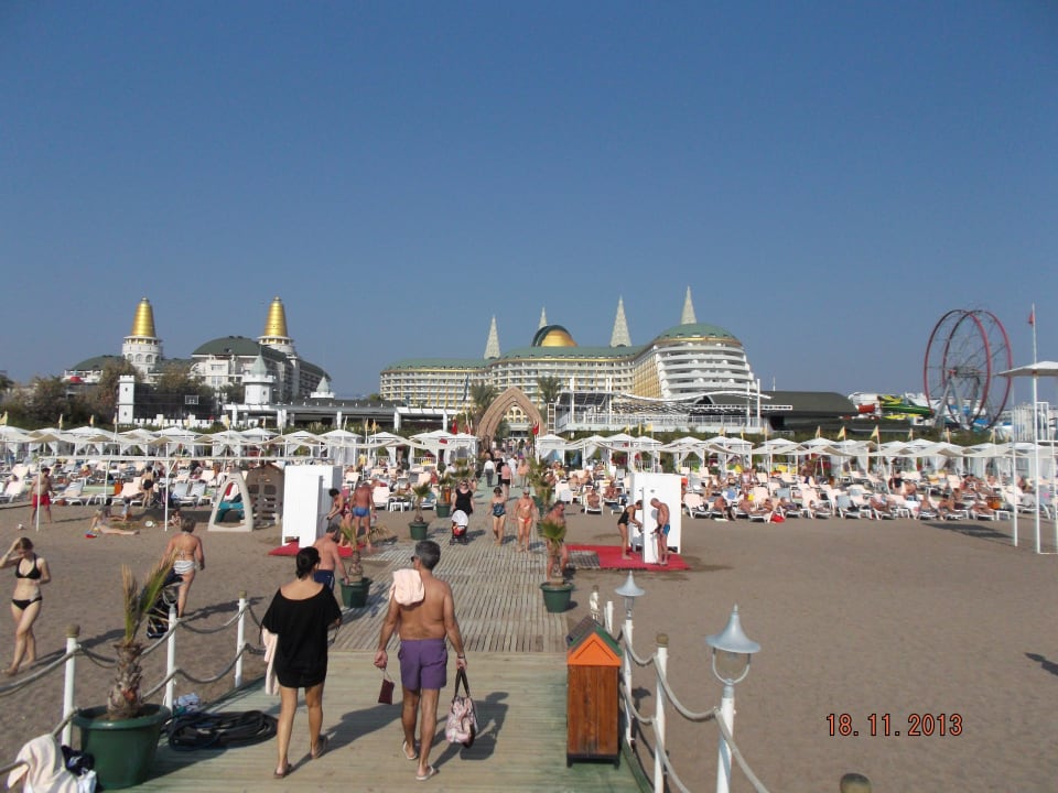 Blick vom Strand Hotel Delphin Imperial
