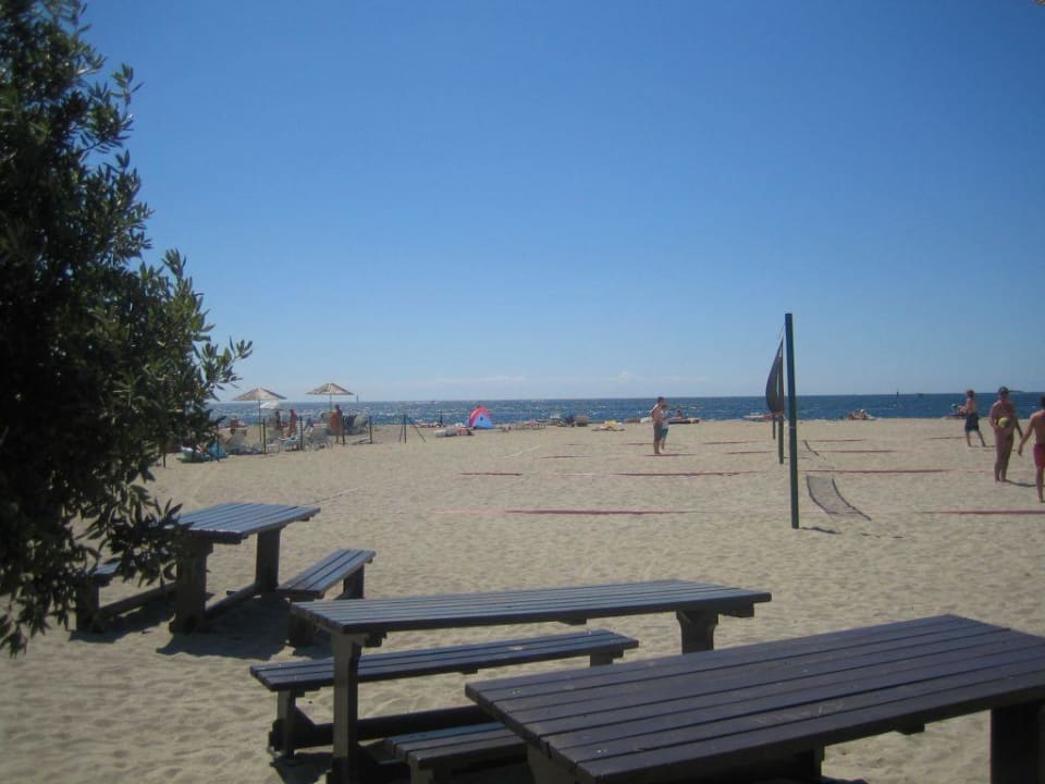 Blick von der Beachbar im Valalta FKK Valalta