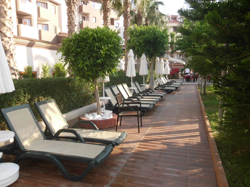 Überall gibt es Liegen Hane Family Resort