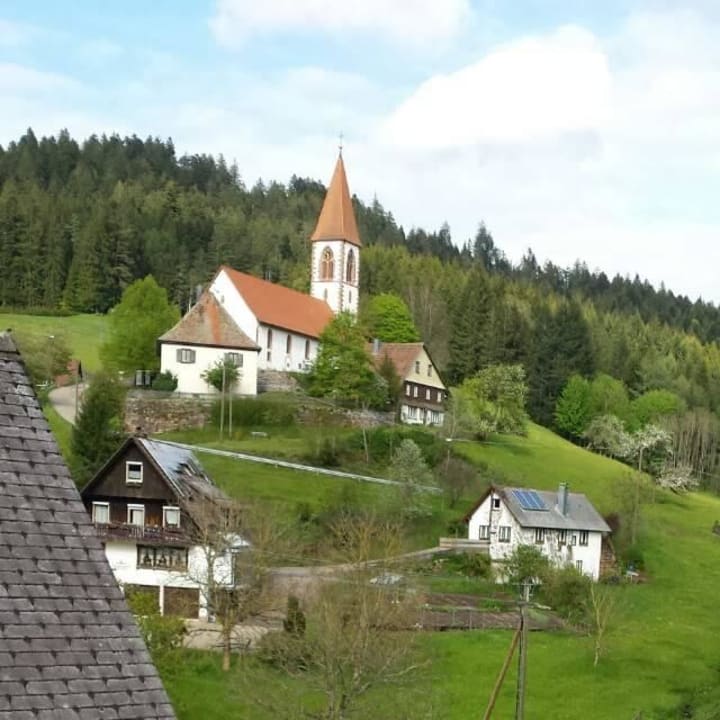 Ausblick vom Zimmer 60 im Sonnenbühl Naturparkhotel Adler