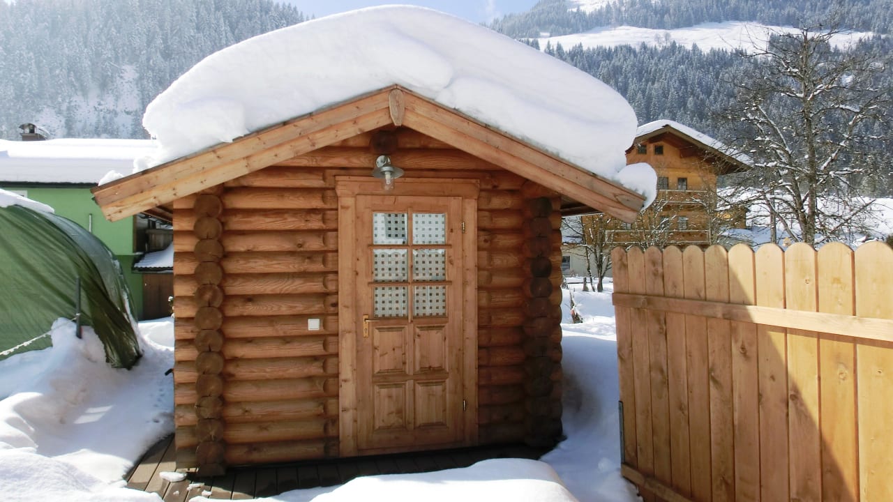 Sauna mit Sichtschutz Bauernhof Paußhof