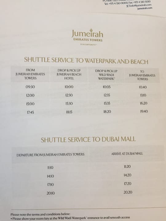 Sonstiges Hotel Jumeirah Emirates Towers