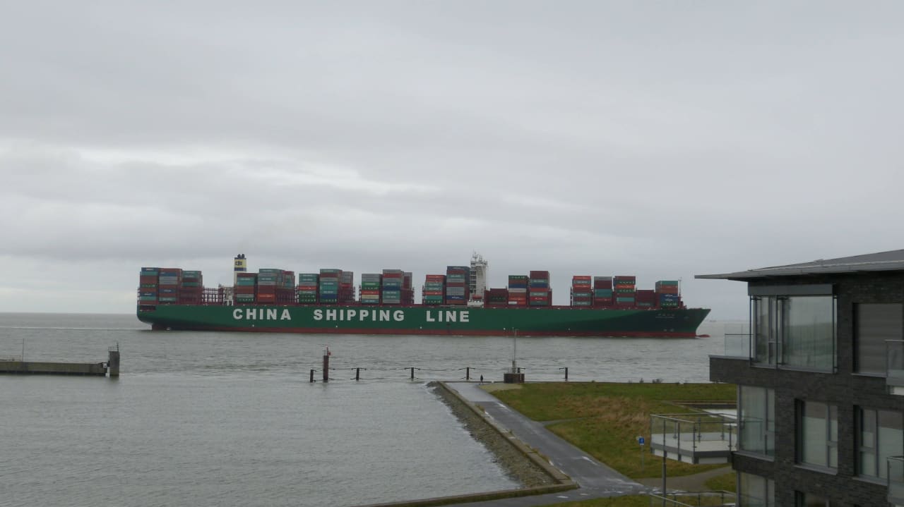 Aussicht Schlafzimmer Haus Residenz am Yachthafen Hamer Ferienappartements