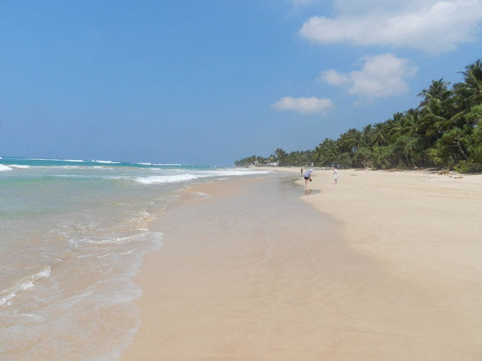 Strand rechts vom Hotel 23.3.14 Hotel Haus am Meer Wilde Ananas