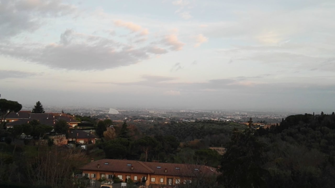 Ausblick vom Zimmer am Morgen Hotel Villa Mercede