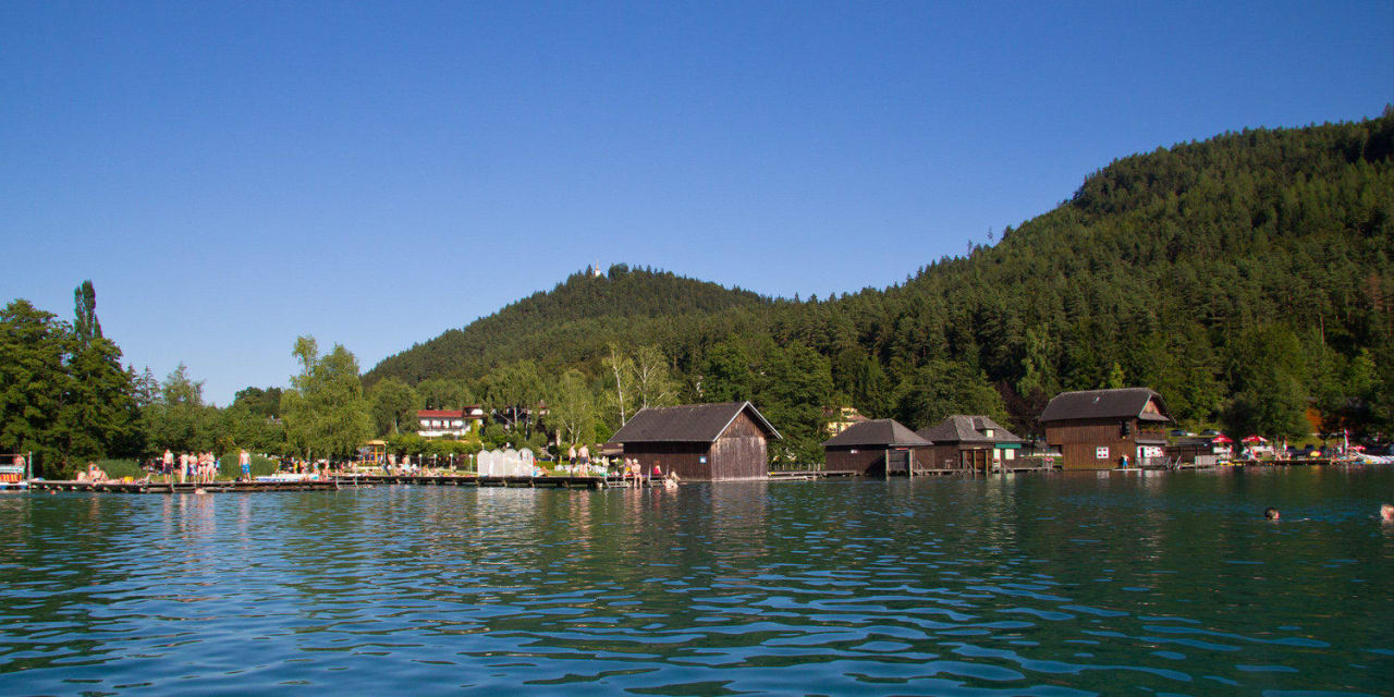Ostufer mit Badestrand für unsere Gäste Ferienwohnungen Scheiber