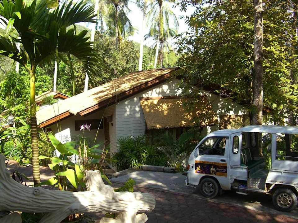 Blick von der Rezeption Panviman Resort Koh Phangan