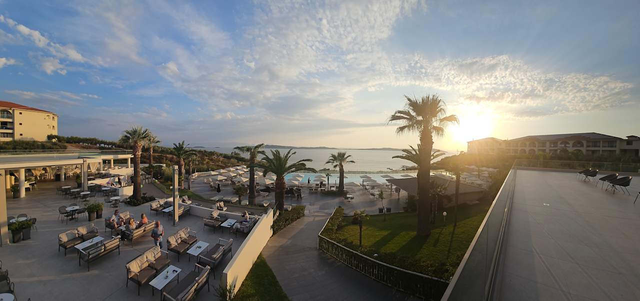 Ausblick Akrathos Beach Hotel