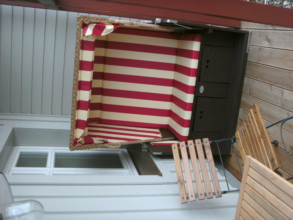 Terrasse mit Strandkorb Landhaus Zu den Rothen Forellen