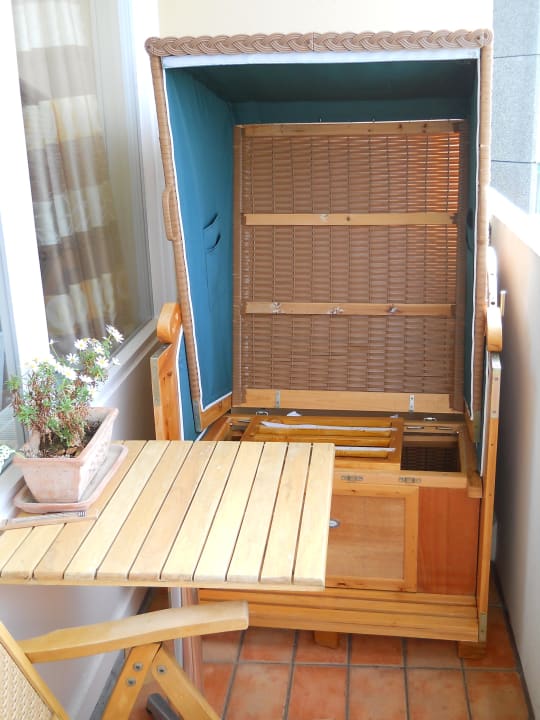 Balkon mit Strandkorb Heiligenhafen Ferienpark