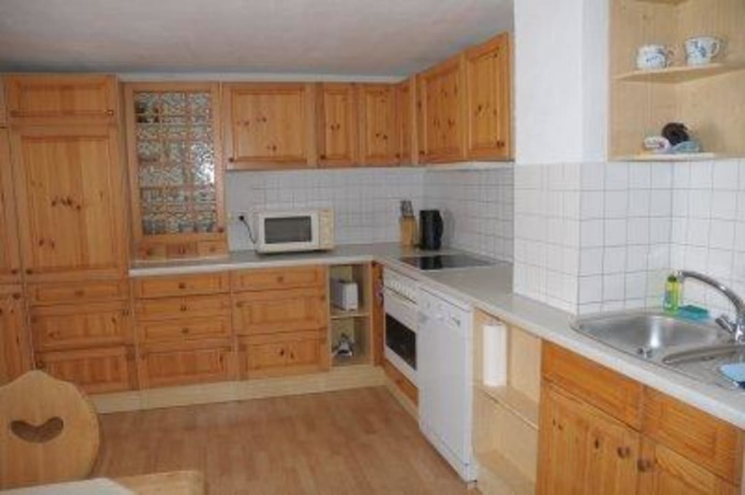 Küche in der FeWo Rotspitz Gästehaus Bergfrieden