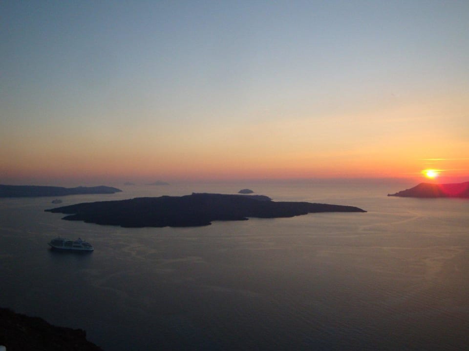 Blick von der Terrasse vor Studio 112 Hotel Agali Houses