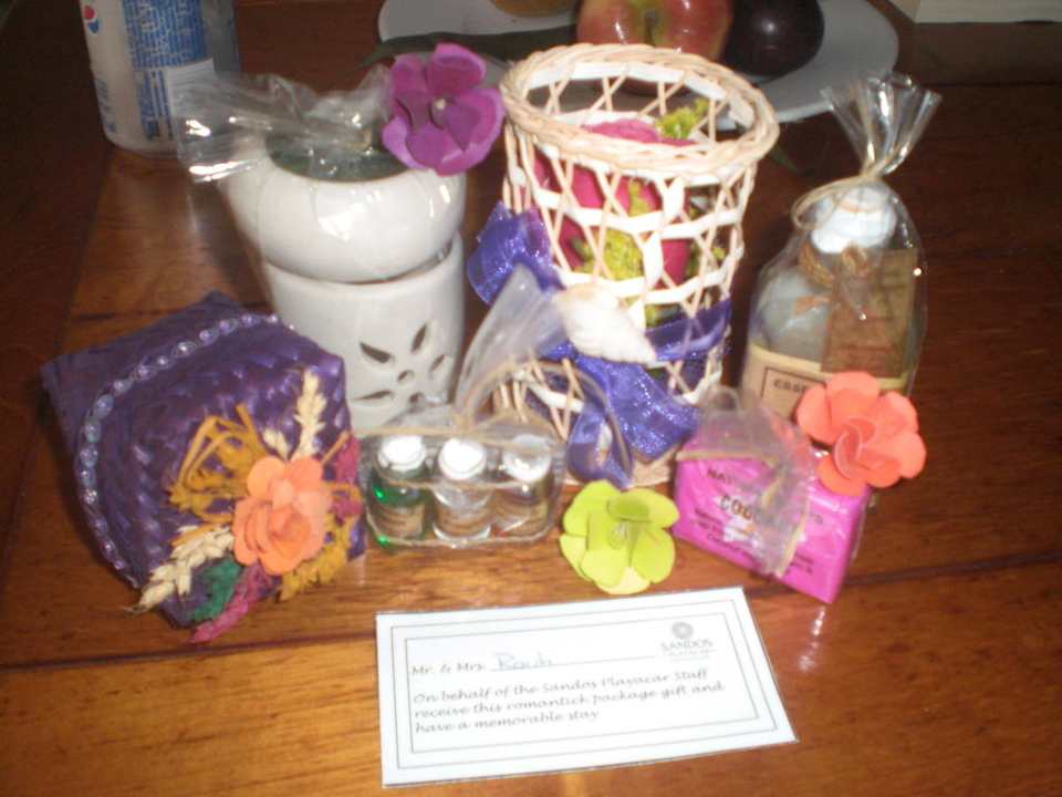 Kleine Geschenke von der Hotelleitung Sandos Playacar Beach Resort