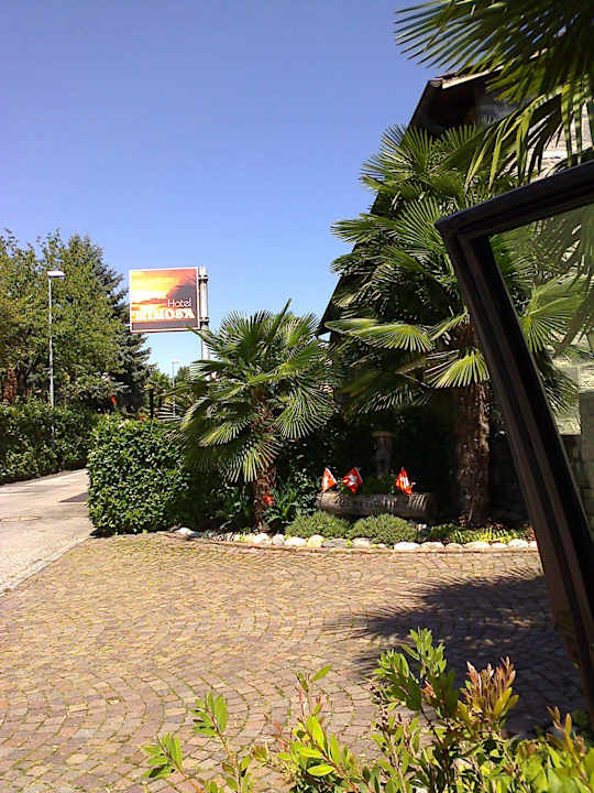Eingang Hotel Albergo Mimosa