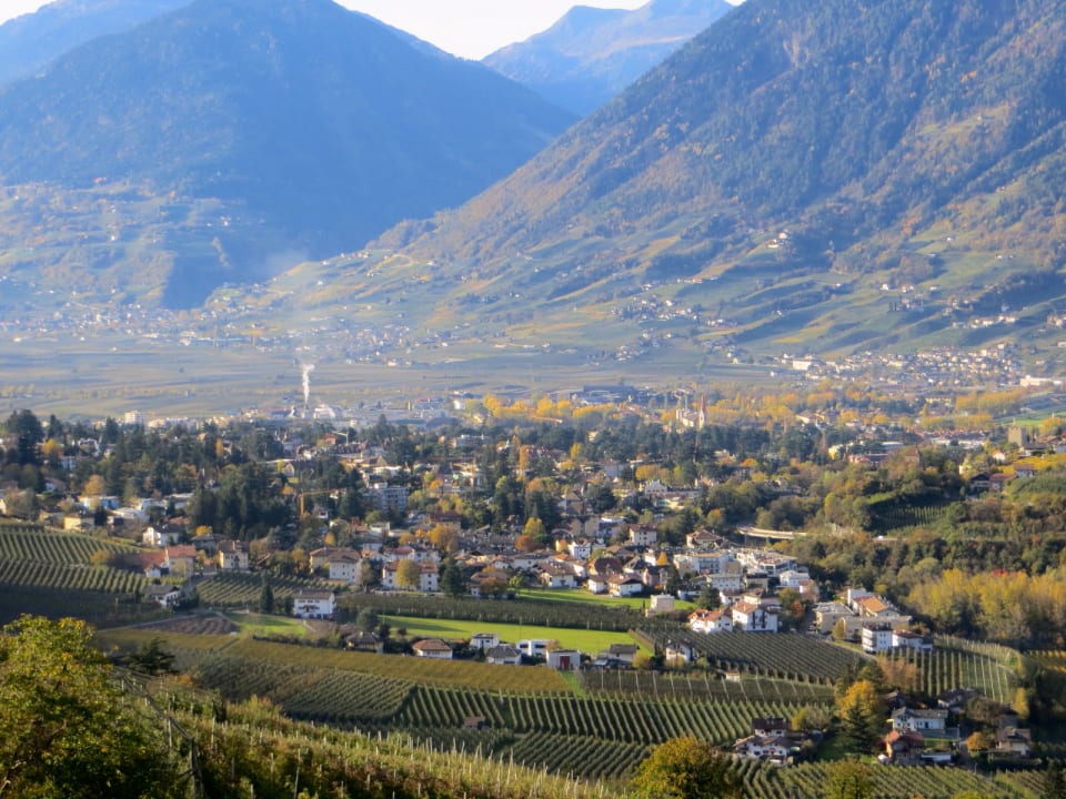 Blick vom Balkon auf Meran Hotel Tyrol