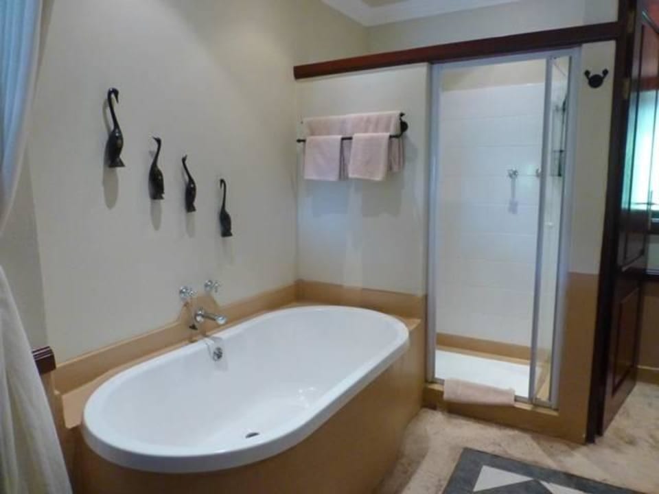 Badewanne und Dusche Hotel Chobe Safari Lodge