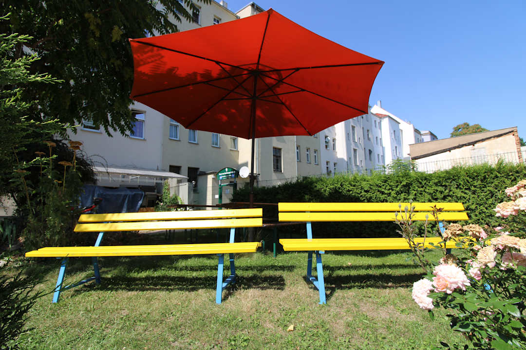 "Gartenanlage" Space Hotel im Campus der JvP Schule (Leipzig