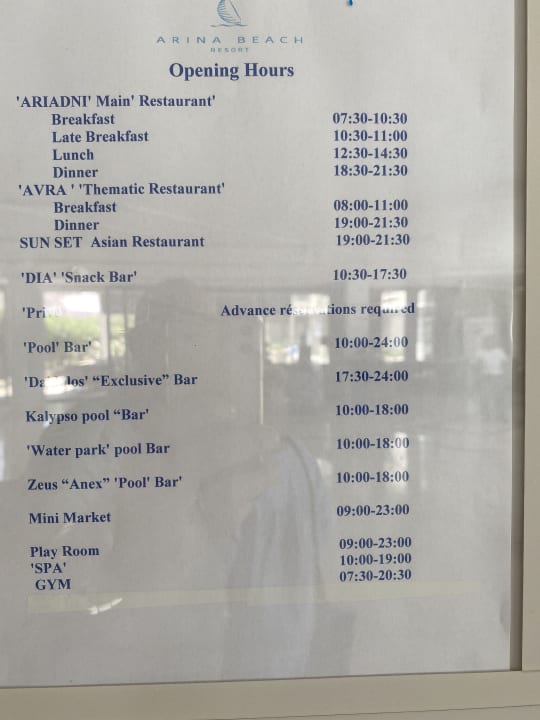 Gastro Arina Beach Resort