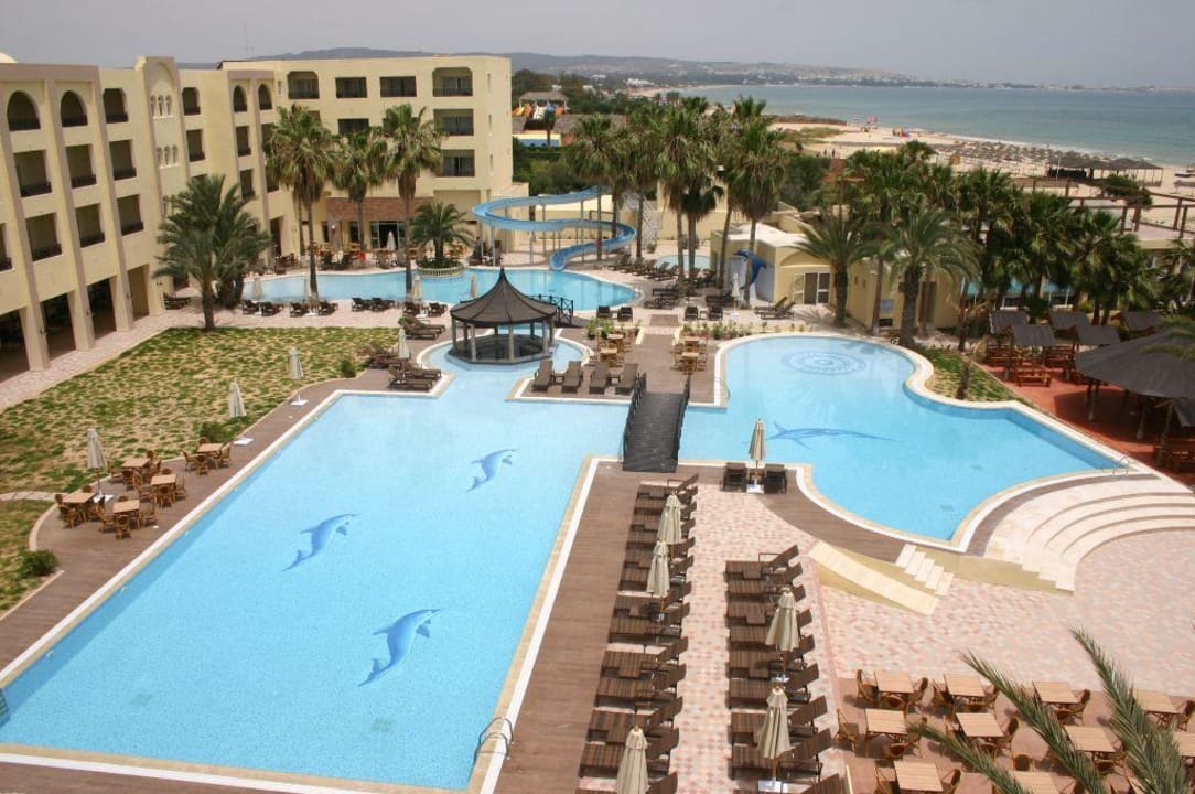 Poolbereich von oben Hotel Paradis Palace