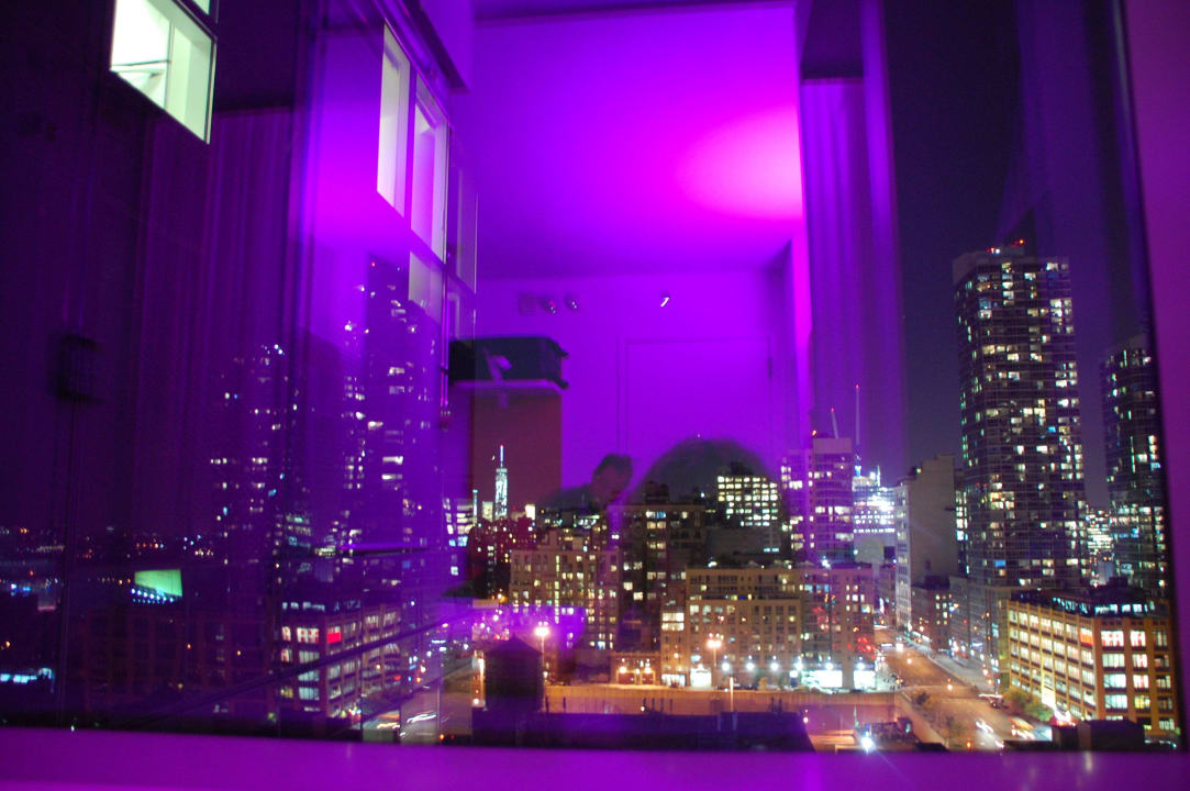 Blick aus 18.Etage mit Lichtspiegelung vom Hotel YOTEL New York
