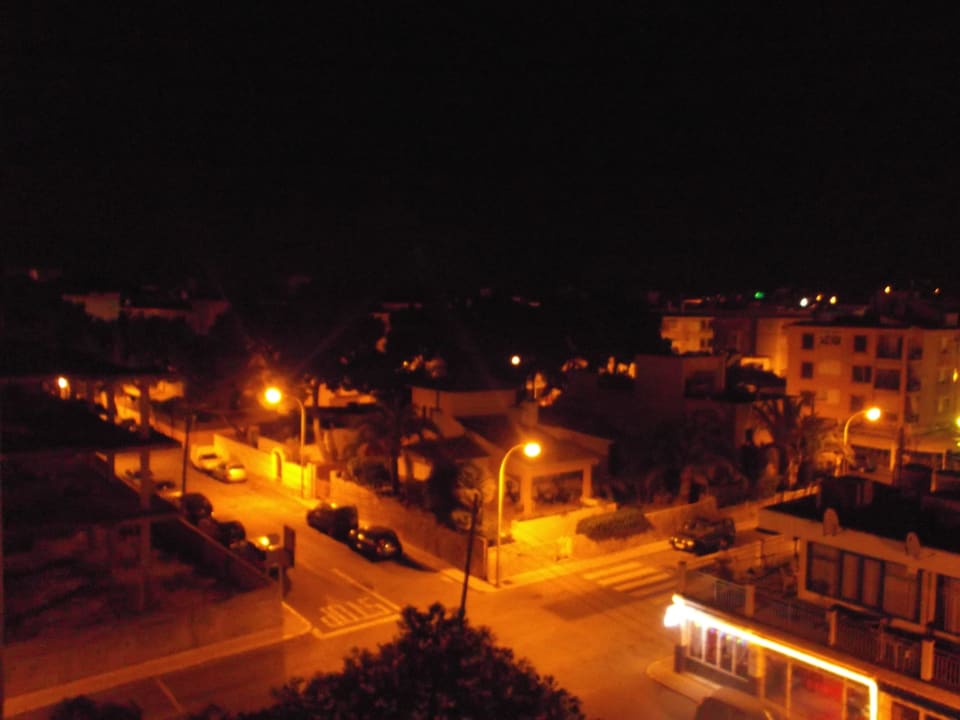 Zimmerausblick bei Nacht Hotel Bella Mar