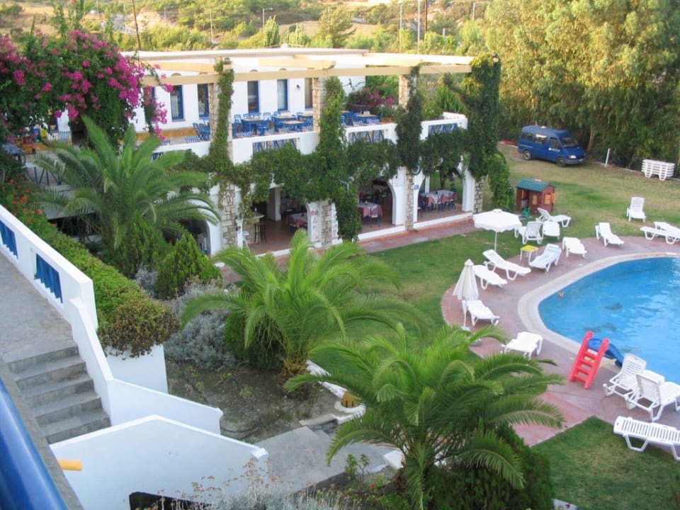 Aussicht von unserem Balkon Ekaterini Hotel