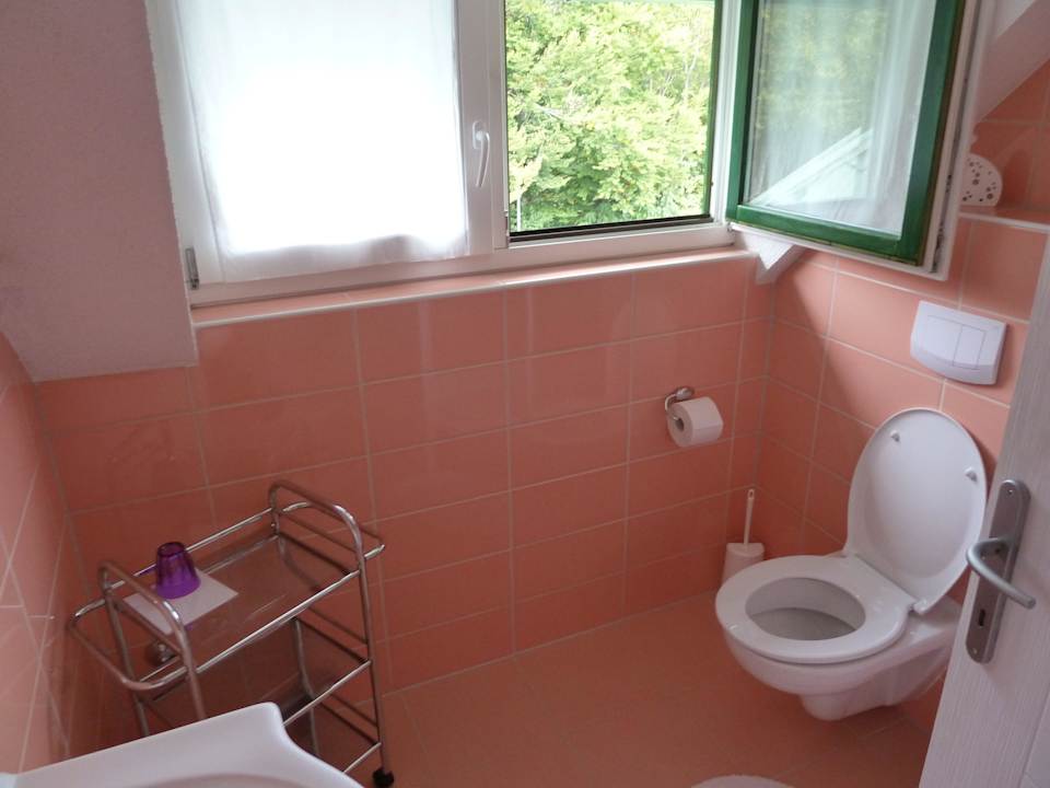 Bad mit Dusche (alles sehr neu)  Pension Villa Lika